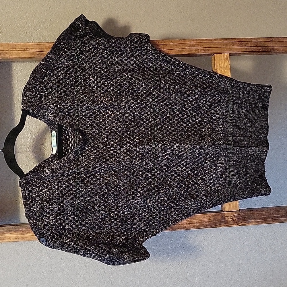 Y2K Boxy Metallic Sweater